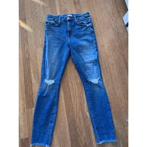 Mother Jeans The Looker Ankle Fray wash Not Cut & Pasted size 27 like New